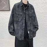 Denim Shirts for Spring and Autumn Casual Loose Long Sleeve Jacket Men