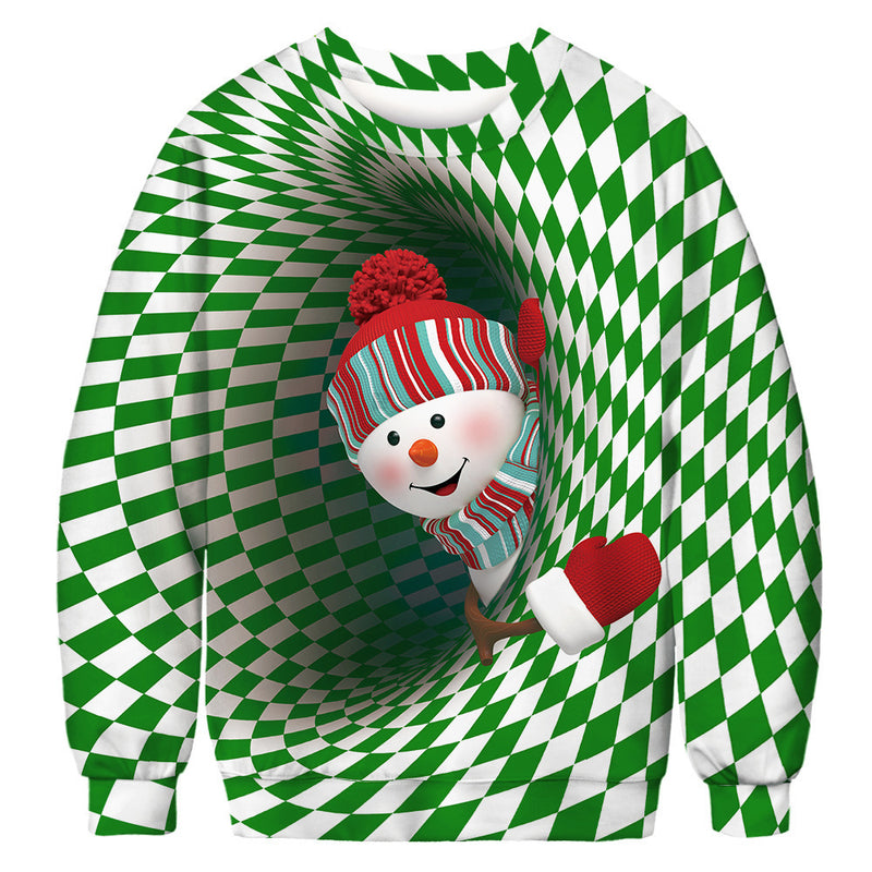 Black Christmas Sweater 3D Printed Christmas Funny Pattern Hooded Sweater