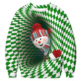Black Christmas Sweater 3D Printed Christmas Funny Pattern Hooded Sweater