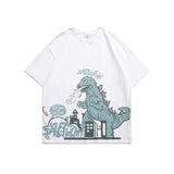 Men T Shirt Summer Casual Tops Men's Retro That's Your round Neck Short Sleeve Leisure Loose Dinosaur Printed T-shirt