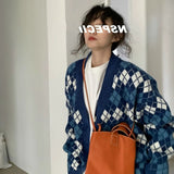 Preppy Aesthetic Outfits Spring and Autumn Loose and Lazy Style Sweater Coat Female Cardigan Top