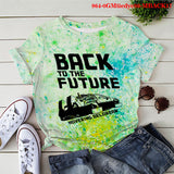 Back to the Future Costume Backtofuture Milk Silk Short Sleeve T-shirt Women's Short T