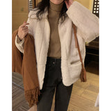 Beth Dutton Outfits Lapel Plush Coat Female Gentle Loose Small Coat