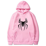 Men Spider Hoodie Spider-Man Pattern Printed Fleece Hoodie