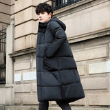 Men's Autumn Winter Coat Cotton Coat with Solid Color