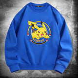 Men and Women Pokemon Pikachu Hoodie Anime Pikachu round Neck Pullover