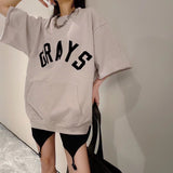 Fog Sweatshirt Short Sleeve Pullover Round Neck 3/4 Sleeves Sweater Loose Men's Trendy Plus Size Retro Sports Fear Of God essential