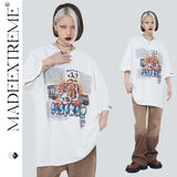 Blackair T Shirt Tiger Print Loose round Neck T-shirt