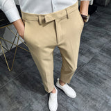 Men Trousers Black Suit Pants