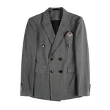 Double Brewed Seersucker Suit Suit Jacket Men Slim Fit Two-Piece Suit