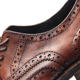 Indo Western Shoes Brogue Men's Shoes Top Layer Cowhide British Men's Shoes Hand Washed Distressed Series