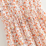 Beth Dutton Bohemian Dress Summer Spring Midi Dresses Printed Elastic Waist Suspender Dress