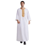 Mens Thobes Eight-Quarter Sleeve Embroidered Robe