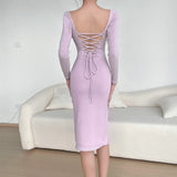 Emily Ratajkowski Dress Sexy Sheath Split Backless Suspender Dress