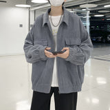Corduroy Patch Jacket Autumn Workwear Jacket Men's Loose Casual
