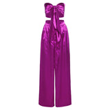 Women Top & Skirt 2 Piece Set Summer Wide-Leg Pants Casual Suit