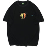 Men T Shirt Summer Casual Tops Men's Clothes Summer Wear Retro Men's round Neck Short Sleeve Casual Loose Cartoon Figures T-shirt Fashion