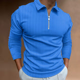 Polo Shirts Striped Long Sleeve Men's Polo Shirt