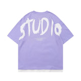 Men T Shirt Summer Casual Tops Letter Print Short-Sleeve T-shirt