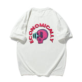 Men T Shirt Summer Casual Tops Men's Clothes Summer Wear Retro Men's round Neck Short Sleeve Leisure Skull Printed T-shirt Trendy Men