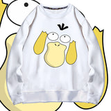Men and Women Pokemon Pikachu Hoodie Pokémon Psyduck Crew Neck Pullover Sweatshirt