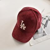 Yankee and Dogers Baseball Cap Autumn and Winter New Letter Embroidery Corduroy Baseball Cap