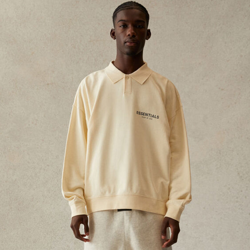 Essentials Polo Shirt Foot of God Long Sleeve Lapel T-shirt