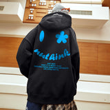 Smiley Face Hoodie Loose Sweater Men's Large Size Coat Autumn