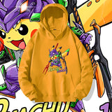 Men and Women Pokemon Pikachu Hoodie Pikachu Eva Hooded Sweater