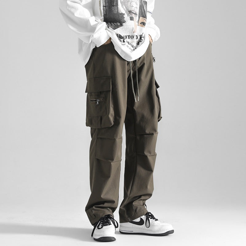 Men Cargo Pants Workwear Pants Men's Spring and Autumn Loose Trousers