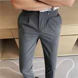 Men Trousers Summer Casual Suit Pants