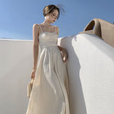 Fairy Dress Lace Strap Dress Women Vintage Summer Sexy Seaside Vacation Dress