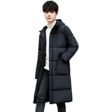 Men's Autumn Winter Coat Cotton Coat with Solid Color