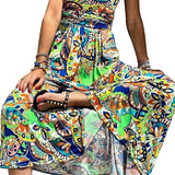 Women Bohemian Dress Printed Dress for Woman