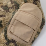 Nina Parker Camo Jacket Camouflage Lamb Wool Short Baseball Jacket