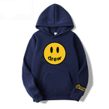 Smiley Face Hoodie Smiley Print Loose Men's Women's Pullover Hoodie