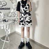 Gothic Lolita Harajuku Style Clothing Loose Cow Strap Half-Length Pants Fifth Pants Belt
