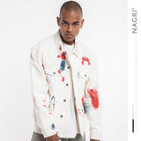 Spray Painted Jacket Men's Spring and Autumn Clothing Leisure Loose Jacket