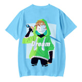 Dreamwastaken Novelty Hoodies Dream Merch Shirt Fashion Casual Exercise 3D Printed Short-Sleeved T-shirt