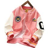 Children Baseball Jacket Jacket Girls' Spring and Autumn Clothing Baseball Uniform