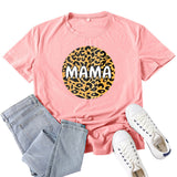 Boy Mama T Shirt Leopard Mama Pattern Printed T-shirt
