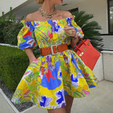 Women Bohemian Dress Women's Sexy Temperament Printed Dress