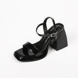 Nude Block Heel Sandals