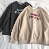 Diana Harvard Sweatshirt Smile Loose Sweater Women's Crew Neck Casual Pullover Warm Top