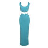 Music Festivals Rave Outfits Dress Backless Slim Fit Sheath Dress