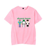 Dreamwastaken Novelty Hoodies Dream Merch Shirt Short Sleeve Round Neck Loose T-shirt