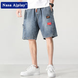 Nasa Shorts Denim Shorts Boys Summer Trendy Student Straight Pants