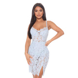 Lace Sexy Slit Dress