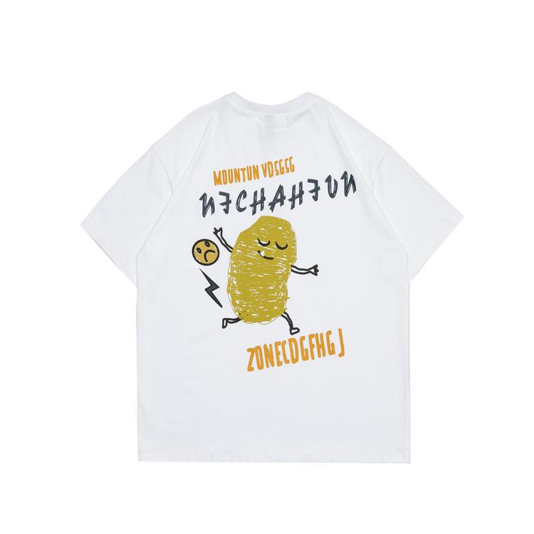 Men T Shirt Summer Casual Tops Men's Clothes Summer Wear Vintage Men's round Neck Short Sleeve American Casual Cartoon