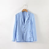 Men Linen Suits Spring Linen Suit Loose Linen Cardigan